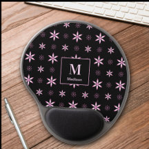 Modern Pink Geometric Personalized Gel Mouse Pad