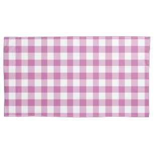 Modern Pink Gingham Pattern Pillow Case