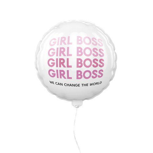 Modern Pink Girl Boss Best Girly Gift Balloon