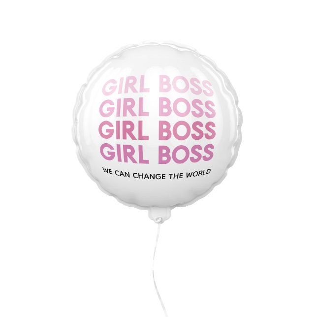 Modern Pink Girl Boss Best Girly Gift Balloon (Creator Uploaded)