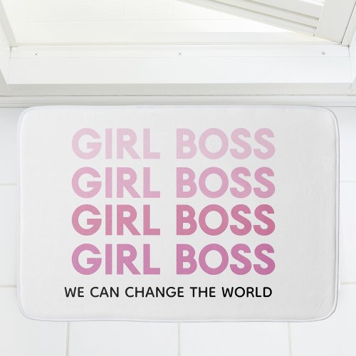 Modern Pink Girl Boss Best Girly Gift  Bath Mat