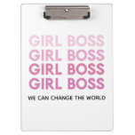 Modern Pink Girl Boss Best Girly Gift Clipboard Modern Pink Girl Boss Best Girly Gift Clipboard