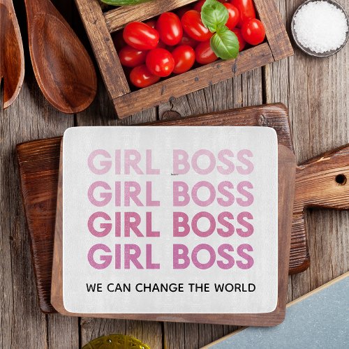 Modern Pink Girl Boss Best Girly Gift Cutting Board