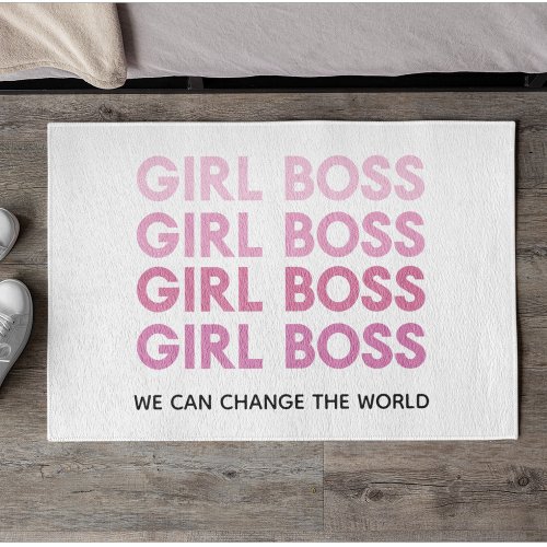 Modern Pink Girl Boss Best Girly Gift  Doormat