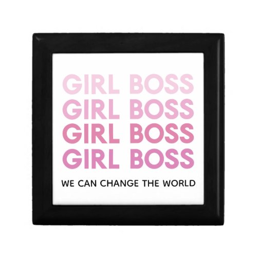 Modern Pink Girl Boss Best Girly Gift Gift Box