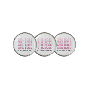 Modern Pink Girl Boss Best Girly Gift Golf Ball Marker
