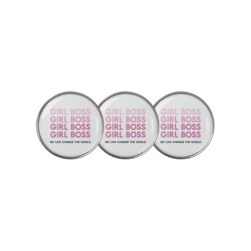 Modern Pink Girl Boss Best Girly Gift Golf Ball Marker
