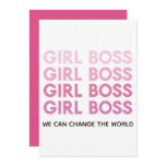 Modern Pink Girl Boss Best Girly Gift Holiday Card Modern Pink Girl Boss Best Girly Gift Holiday Card