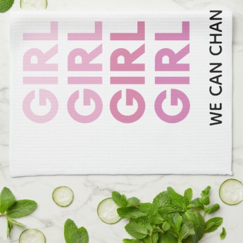 Modern Pink Girl Boss Best Girly Gift  Kitchen Towel