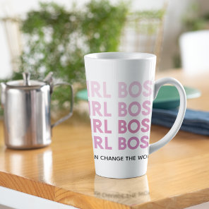 Modern Pink Girl Boss Best Girly Gift Latte Mug