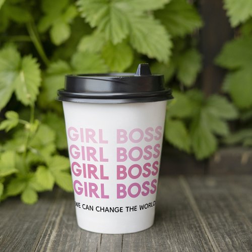 Modern Pink Girl Boss Best Girly Gift  Paper Cups