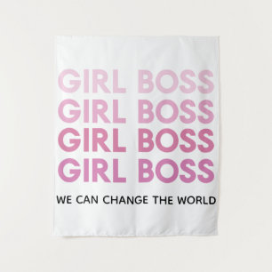 Modern Pink Girl Boss Best Girly Gift Tapestry