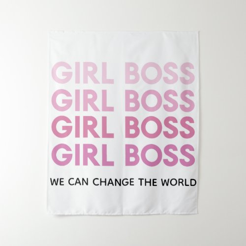 Modern Pink Girl Boss Best Girly Gift Tapestry