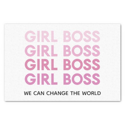 Modern Pink Girl Boss Best Girly Gift Tissue Paper
