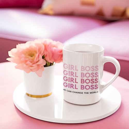 Modern Pink Girl Boss Best Girly Gift Two_Tone Coffee Mug