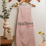 Modern Pink Girl Boss & Name | best Girly Gift Apron<br><div class="desc">Introducing the Modern Pink Girl Boss & Name collection on Zazzle! This trendy and stylish collection is perfect for all the strong, independent women out there who are rocking their careers and making a statement. Whether you're a girl boss yourself or looking for a fabulous gift for one, this collection...</div>
