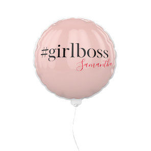 Modern Pink Girl Boss & Name | best Girly Gift Balloon Modern Pink Girl Boss & Name | best Girly Gift Balloon