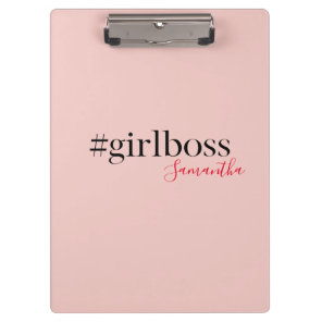 Modern Pink Girl Boss & Name | best Girly Gift Clipboard Modern Pink Girl Boss & Name | best Girly Gift Clipboard