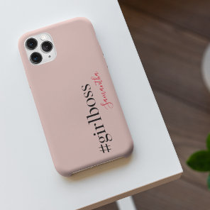 Modern Pink Girl Boss & Name | best Girly Gift iPhone 11Pro Max Case