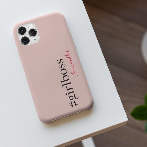 Modern Pink Girl Boss  Name  best Girly Gift iPhone 11Pro Max Case