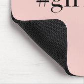Modern Pink Girl Boss & Name | best Girly Gift Mouse Pad (Corner)