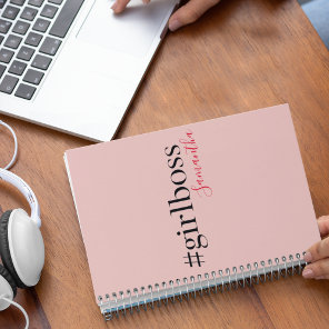 Modern Pink Girl Boss & Name | best Girly Gift Notebook Modern Pink Girl Boss & Name | best Girly Gift Notebook