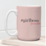 Modern Pink Girl Boss & Name | best Girly Gift Two-Tone Coffee Mug