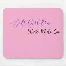 Modern Pink Girly motivation Mouse Pad