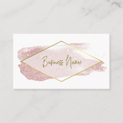 Modern Pink Glitter Business Card