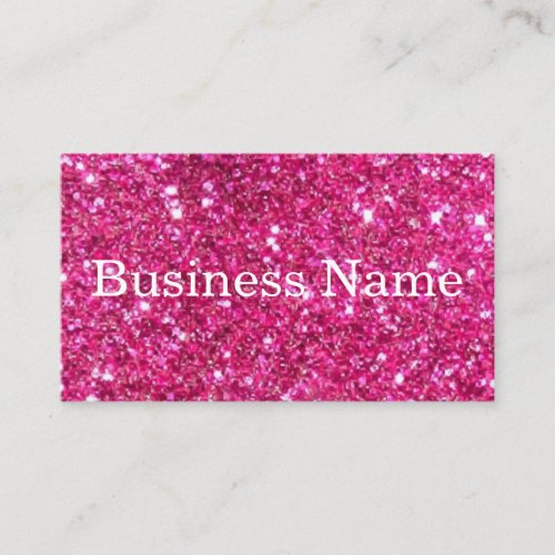 Modern Pink Glitter Customized Personalized Business Card
