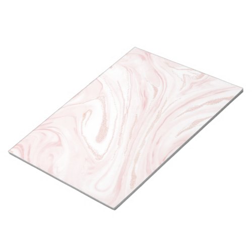 Modern Pink Glitter Marble Notepad