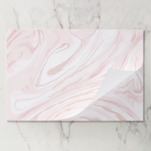 Modern Pink Glitter Marble Paper Pad