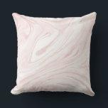 Modern Pink Glitter Marble Throw Pillow<br><div class="desc">This elegant, luxurious, vintage with a modern touch of marble abstract artwork, glam faux shining rose gold glitter, on a plain white background is great for everyday wear or luxury home decor. Stylish marbleized, liquid abstract artwork, composed with rose gold, pink, blush, and white colors. A whimsical, beautiful, fashion trend,...</div>