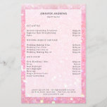 Modern Pink Glitter Salon Price List  Flyer<br><div class="desc">Modern,  pink,  glitter,  salon,  price list flyer. Edit your product in a few minutes by adding your data. You can change the font/color/position by "further personalization".</div>