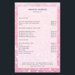Modern Pink Glitter Salon Price List  Flyer<br><div class="desc">Modern,  pink,  glitter,  salon,  price list flyer. Edit your product in a few minutes by adding your data. You can change the font/color/position by "further personalization".</div>