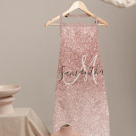 Modern Pink Glitter Sparkles Personalized Name Apron<br><div class="desc">Introducing our Modern Pink Glitter Sparkles Personalized Name product, available exclusively on Zazzle! Make a stylish and personalized statement with this stunning design that combines the charm of pink glitter with a modern touch. Whether you're looking for a gift or a special treat for yourself, this product is perfect for...</div>
