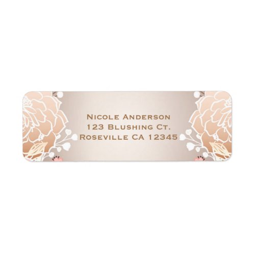 Modern Pink  Gold Floral Bridal Shower Any Event Label