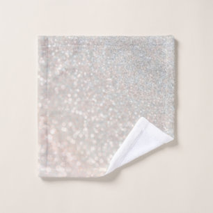 modern, pink, golden, shiny, ombre, blush, glitter wash cloth