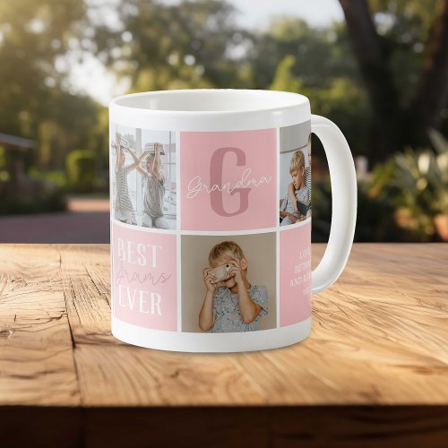 Modern Pink Grandma Photo Collage Coffee Mug