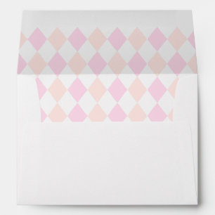 Modern Pink Green Golf Graduation Return Address Envelope