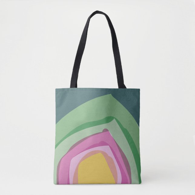 Modern pink green Watercolor   Tote Bag (Front)