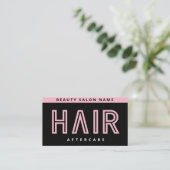 Modern Pink Hair Extensions After Care Hair Care B Business Card (Standing Front)