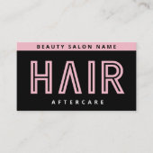 Modern Pink Hair Extensions After Care Hair Care B Business Card (Front)