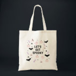 Modern Pink Halloween Let's Get Spooky Tote Bag<br><div class="desc">Modern Pink Halloween Let's Get Spooky Tote Bag</div>