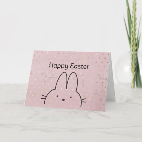 Modern Pink Happy Easter Greeting Card