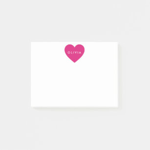 Blank Blush Pink and White Post-it Notes, Zazzle