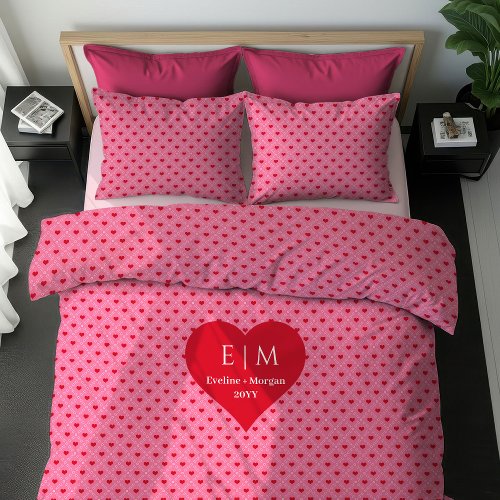 Modern Pink Hearts Valentine Gift for Girlfriend 
