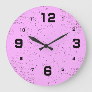 Modern pink large clock