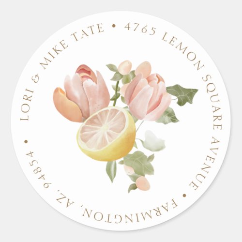 Modern Pink Lemonade Summer Citrus Return Labels