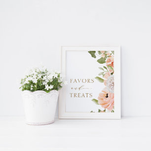 Modern Pink Lemonade Summer Favors & Treats Sign